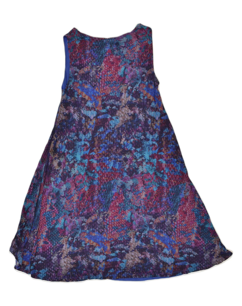 DESIGUAL Womens Slim Sleeveless A-Line Dress UK 14 Large Blue Animal Print | Vintage Desigual | Thrift | Second-Hand Desigual | Used Clothing | Messina Hembry 