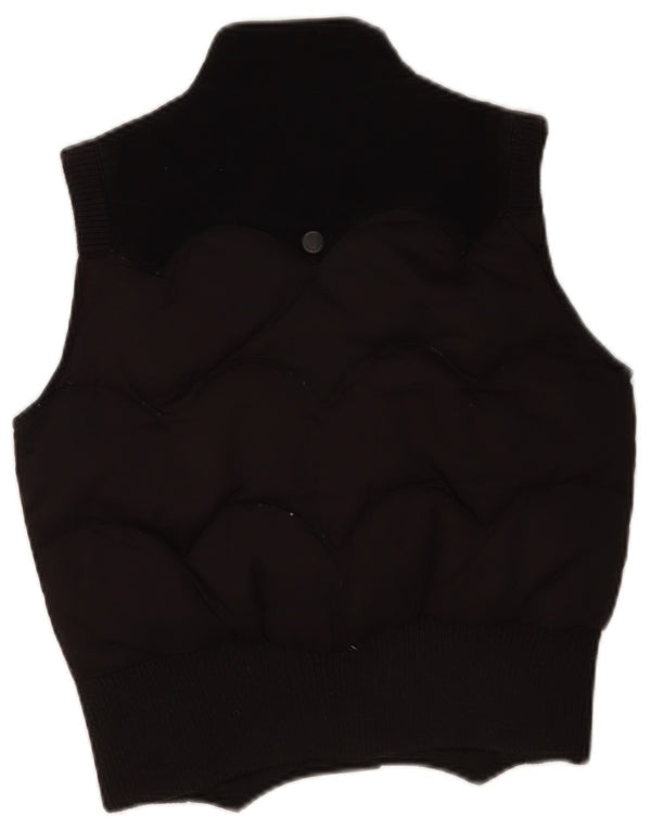 Levi's Womens Crop Padded Gilet UK 10 Small Black Polyester
