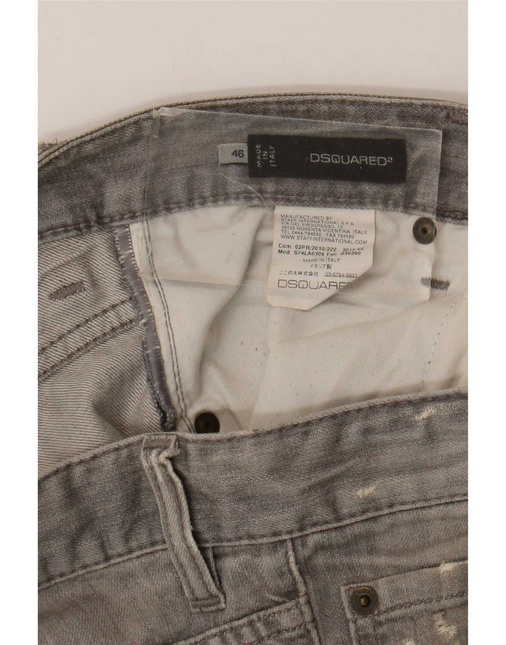 Dsquared2 Mens Distressed Skinny Jeans IT 46 Small W32 L32 Grey Spotted
