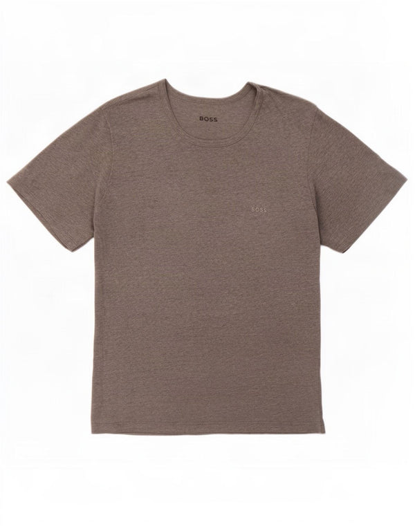 Hugo Boss Mens T-Shirt Top Large Grey Flecked