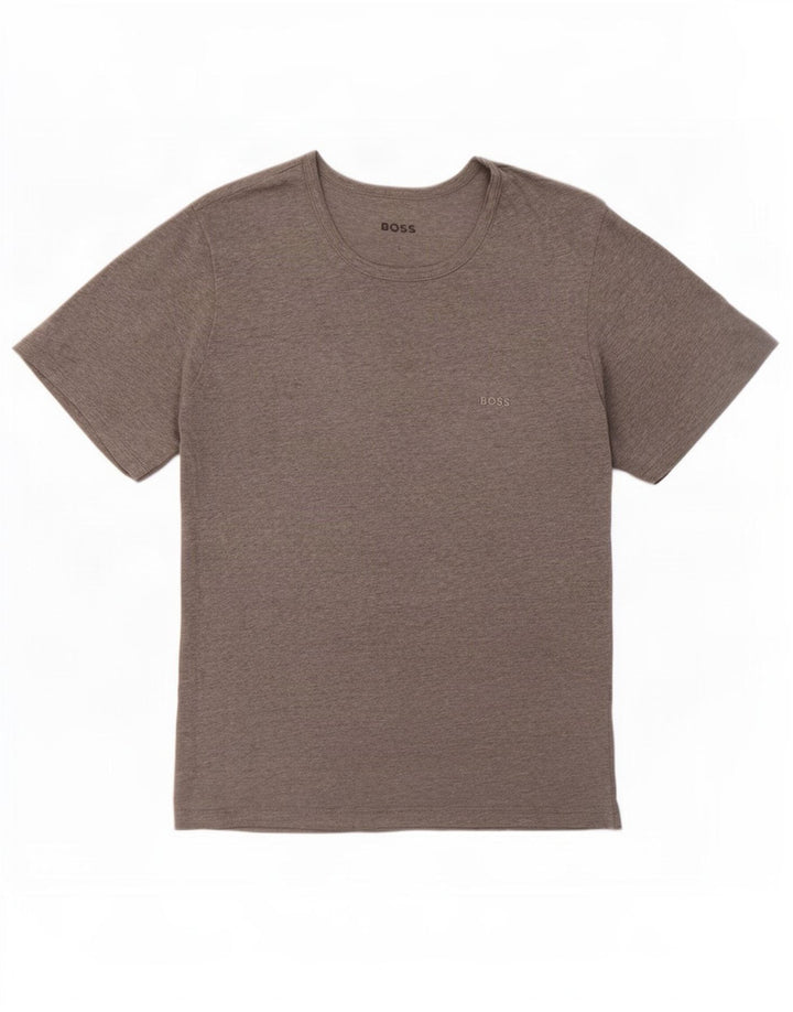 Hugo Boss Mens T-Shirt Top Large Grey Flecked