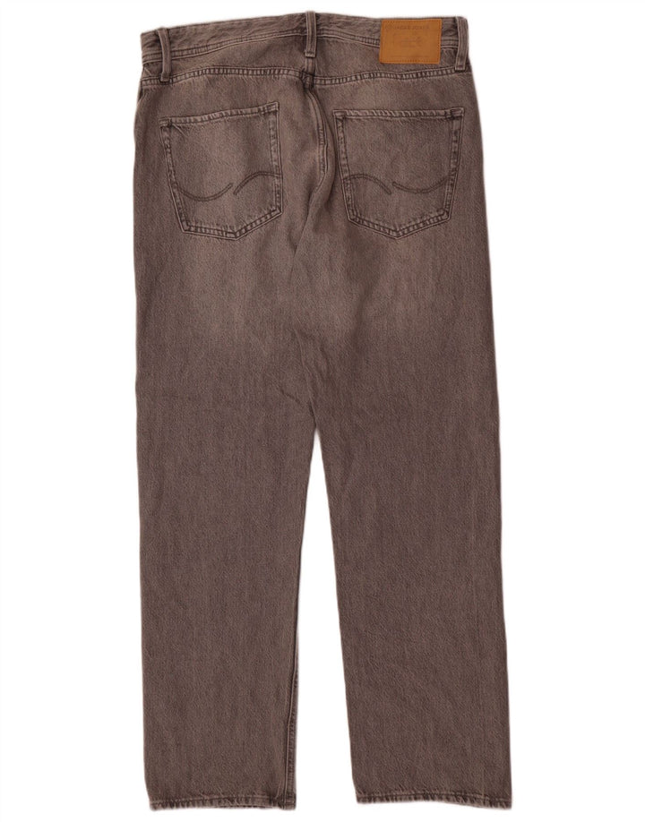 Jack & Jones Mens Slim Jeans W33 L32 Grey Cotton