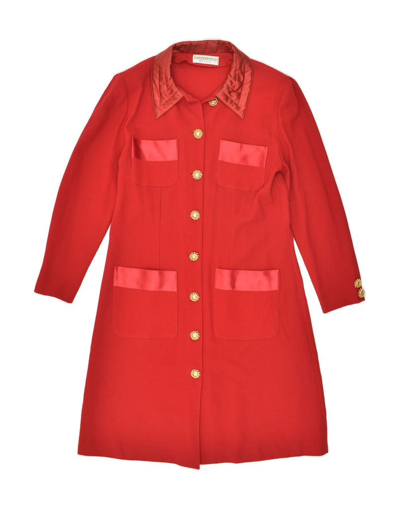 ROCCOBAROCCO Womens Overcoat UK 10 Small Red Vintage Roccobarocco and Second-Hand Roccobarocco from Messina Hembry 