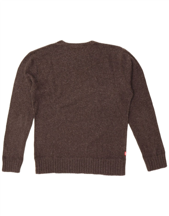 Levi's Womens Crew Neck Jumper Sweater UK 14 Medium Grey Cotton