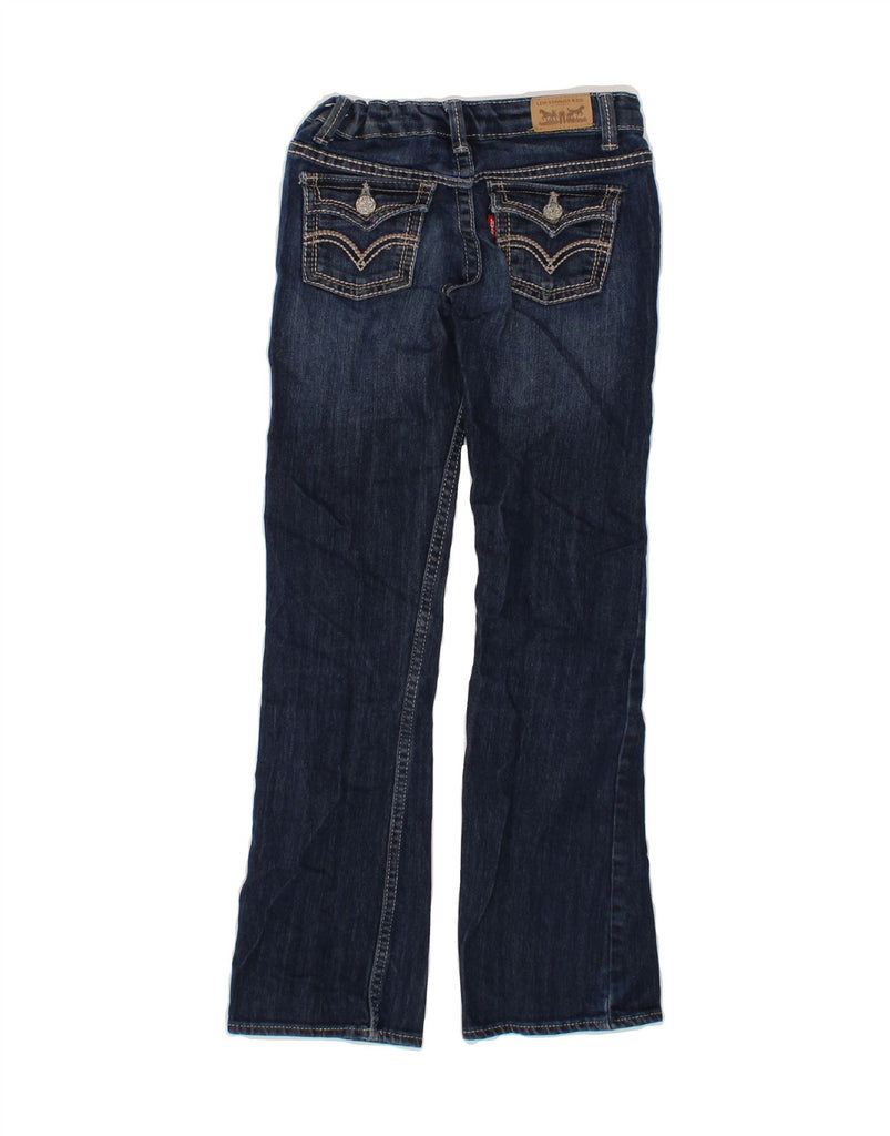 LEVI'S Girls Slim Bootcut Jeans 7-8 Years W24 L26 Blue Cotton Vintage Levi's and Second-Hand Levi's from Messina Hembry 