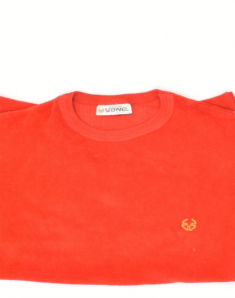 STEFANEL Womens Sweatshirt Jumper IT 44 Medium  Orange Cotton | Vintage Stefanel | Thrift | Second-Hand Stefanel | Used Clothing | Messina Hembry 