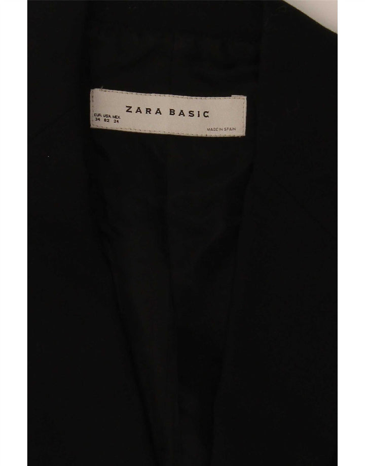 Zara Womens 1 Button Blazer Jacket EU 34 2XS Black