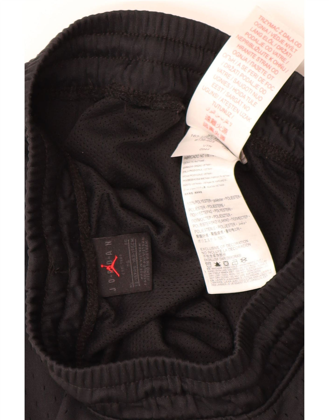 JORDAN Boys Sport Shorts 13-14 Years XL Black Polyester