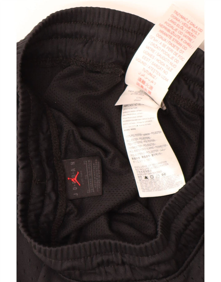 JORDAN Boys Sport Shorts 13-14 Years XL Black Polyester