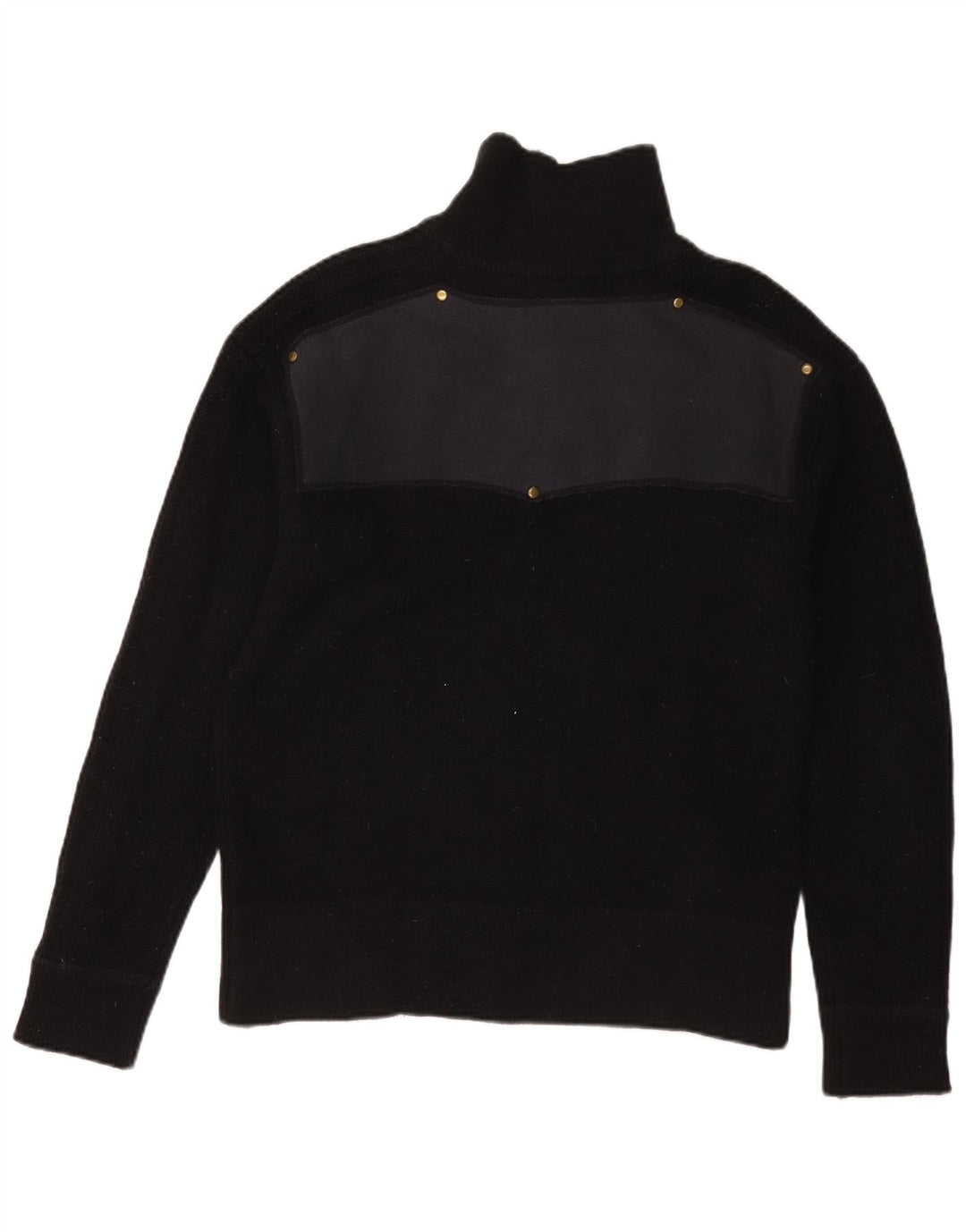Dickies Mens Graphic Cardigan Sweater Medium Black Colourblock Wool