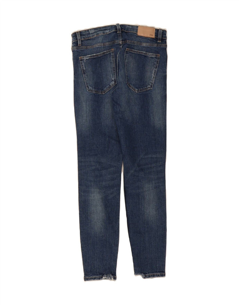 ZARA Womens Distressed Skinny Jeans EU 38 Small W28 L26 Blue Cotton Vintage Zara and Second-Hand Zara from Messina Hembry 