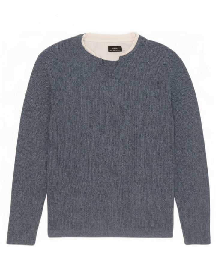 Zara Womens Blouse Top UK 10 Small Blue Flecked