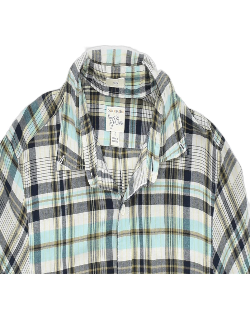 J. CREW Mens Slim Fit Shirt Small Multicoloured Check Cotton | Vintage | Thrift | Second-Hand | Used Clothing | Messina Hembry 