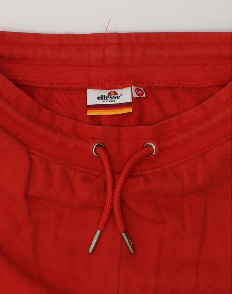 ELLESSE Boys Graphic Sport Shorts 9-10 Years Red Cotton | Vintage Ellesse | Thrift | Second-Hand Ellesse | Used Clothing | Messina Hembry 