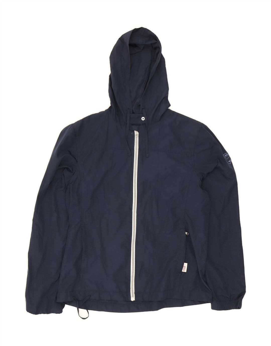 CHAMPION Womens Hooded Windbreaker Jacket UK 16 Large Navy Blue Vintage Champion and Second-Hand Champion from Messina Hembry 