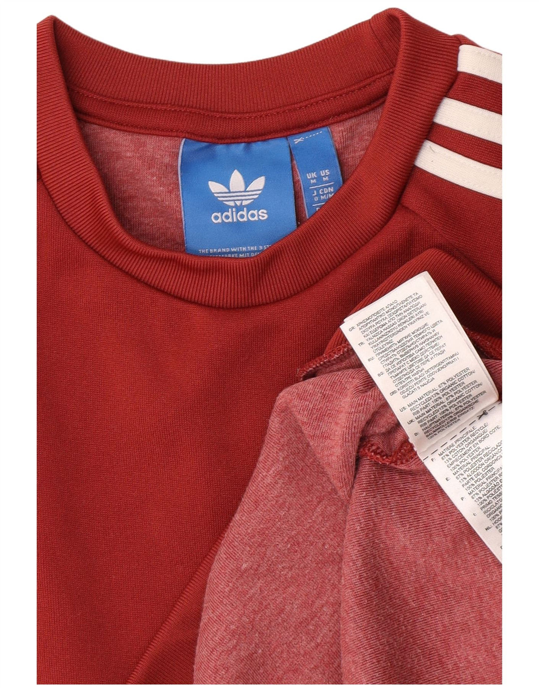 Adidas Mens Sweatshirt Jumper Medium Red Polyester