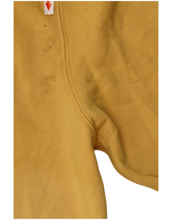 CHAMPION Mens Graphic Hoodie Jumper Small Yellow