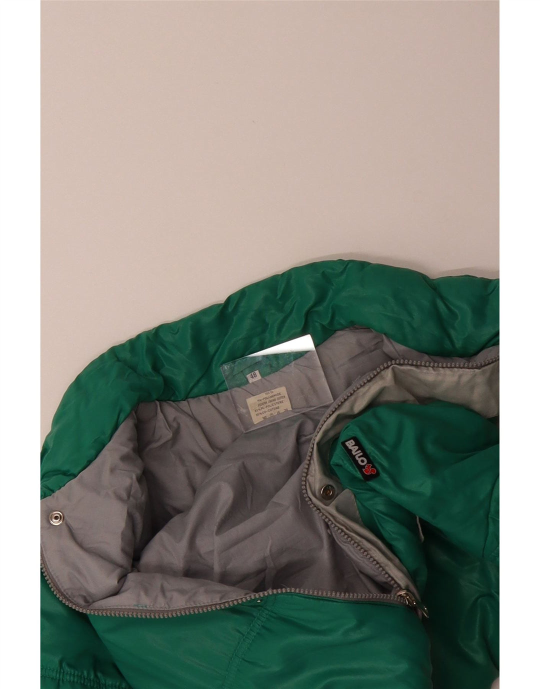 BAILO Mens Padded Jacket IT 48 Medium Green Colourblock Polyamide