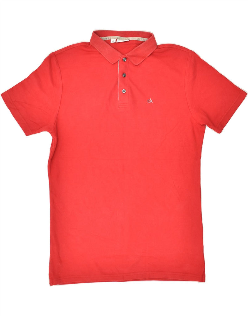 CALVIN KLEIN Mens Golf Polo Shirt Medium Red Cotton | Vintage Calvin Klein | Thrift | Second-Hand Calvin Klein | Used Clothing | Messina Hembry 