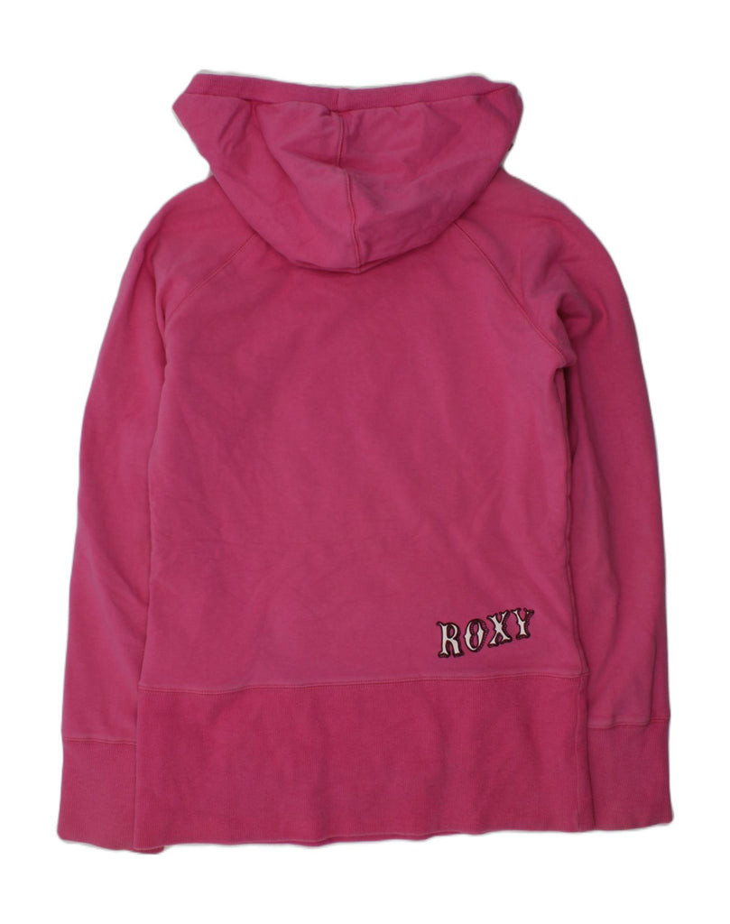 ROXY Girls Graphic Hoodie Jumper 11-12 Years Pink Cotton | Vintage Roxy | Thrift | Second-Hand Roxy | Used Clothing | Messina Hembry 