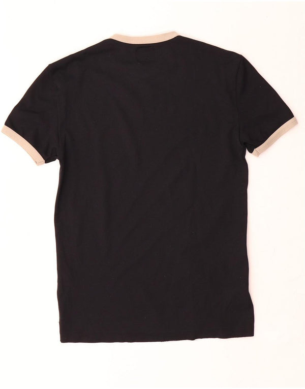 Energie Womens T-Shirt Top UK 12 Medium Black Colourblock Nylon