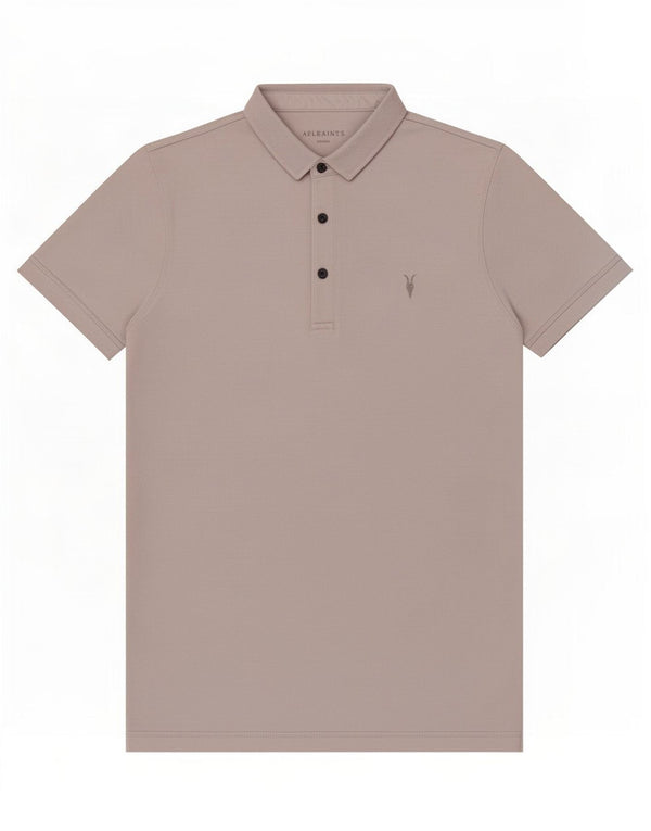 All Saints Mens Polo Shirt XS Grey Cotton