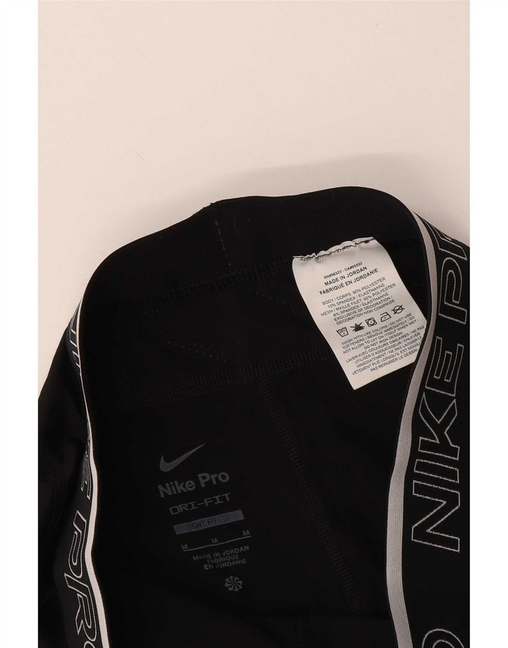 Nike Mens Dri Fit Graphic Capri Leggings Medium  Black Polyester