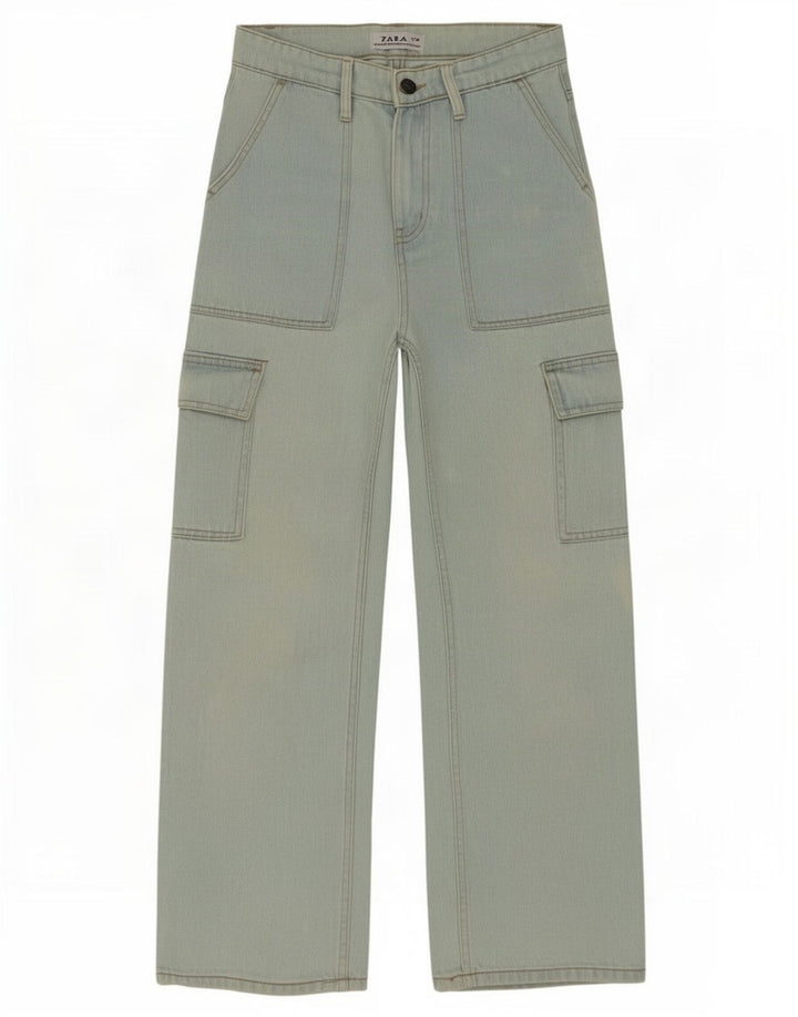 Zara Mens Cargo Loose Jeans W28 L27 Blue