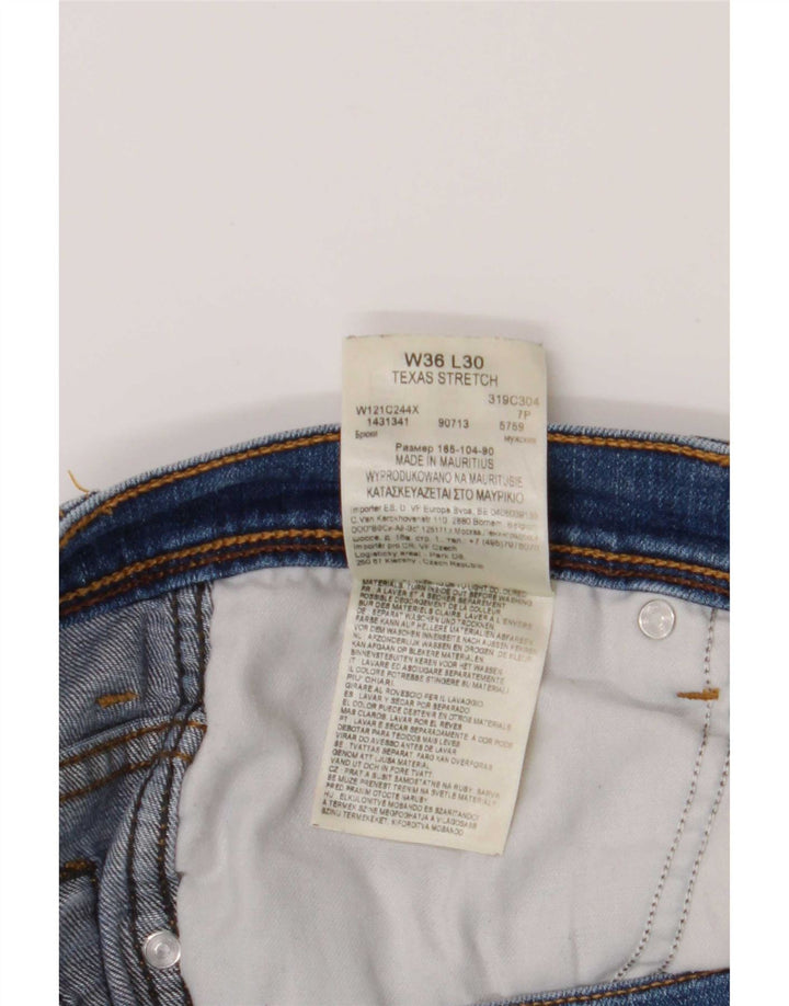 Wrangler Mens Texas Straight Jeans W36 L30 Blue Cotton