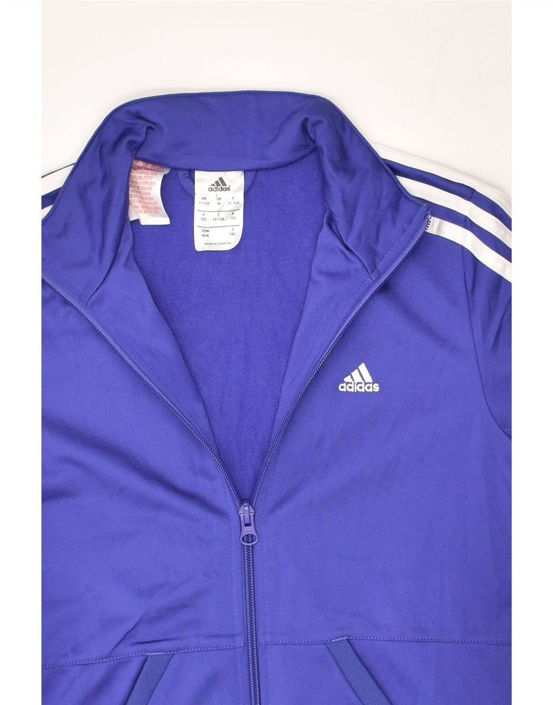 ADIDAS Boys Tracksuit Top Jacket 11-12 Years Purple Polyester | Vintage Adidas | Thrift | Second-Hand Adidas | Used Clothing | Messina Hembry 