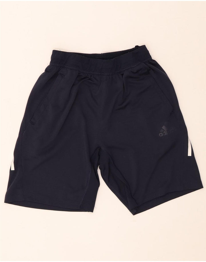 Adidas Boys Sport Shorts 7-8 Years  Navy Blue Polyester