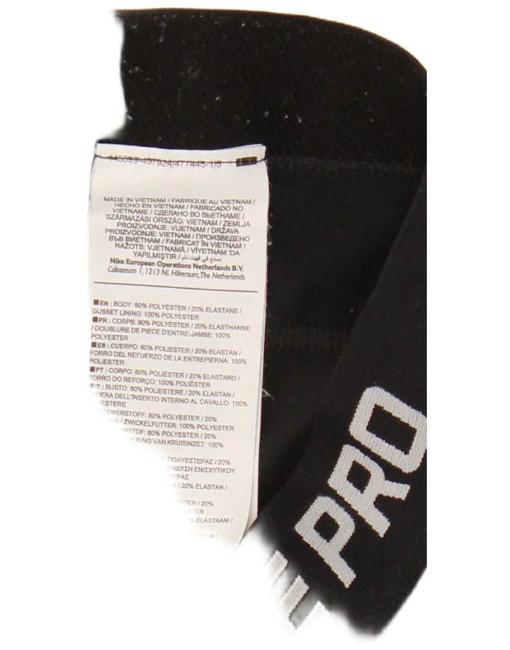 Nike Womens Capri Graphic Leggings Medium Black Polyester