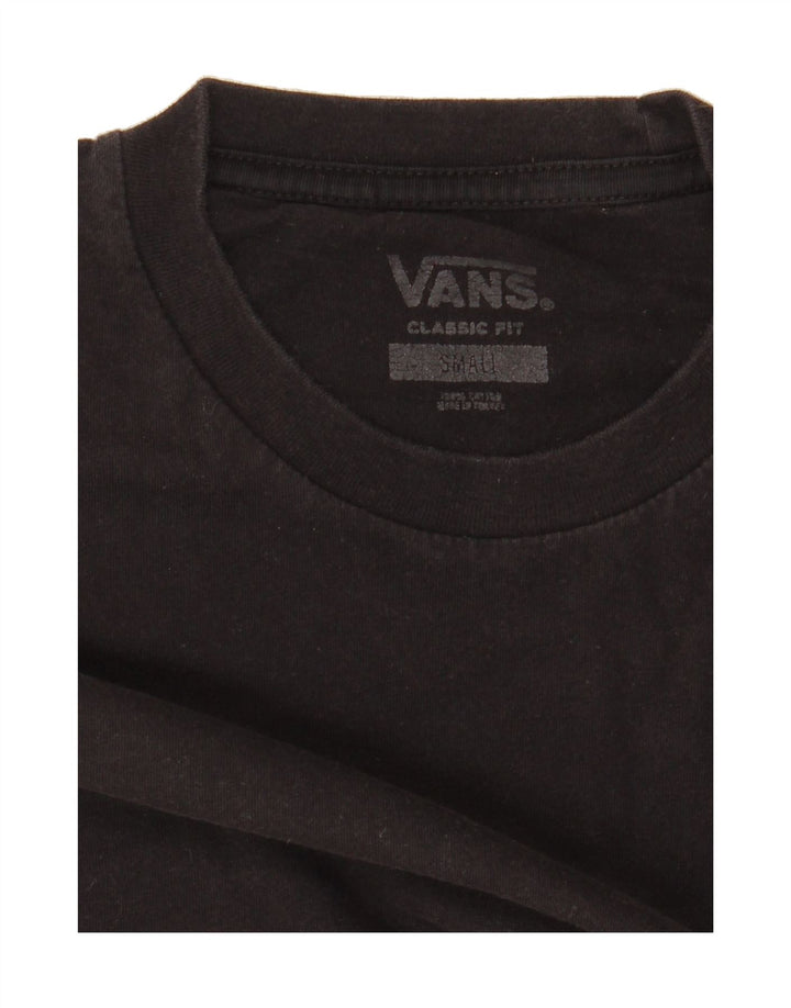 VANS Mens Classic Fit Graphic T-Shirt Top Small Black Cotton Vintage Vans and Second-Hand Vans from Messina Hembry 