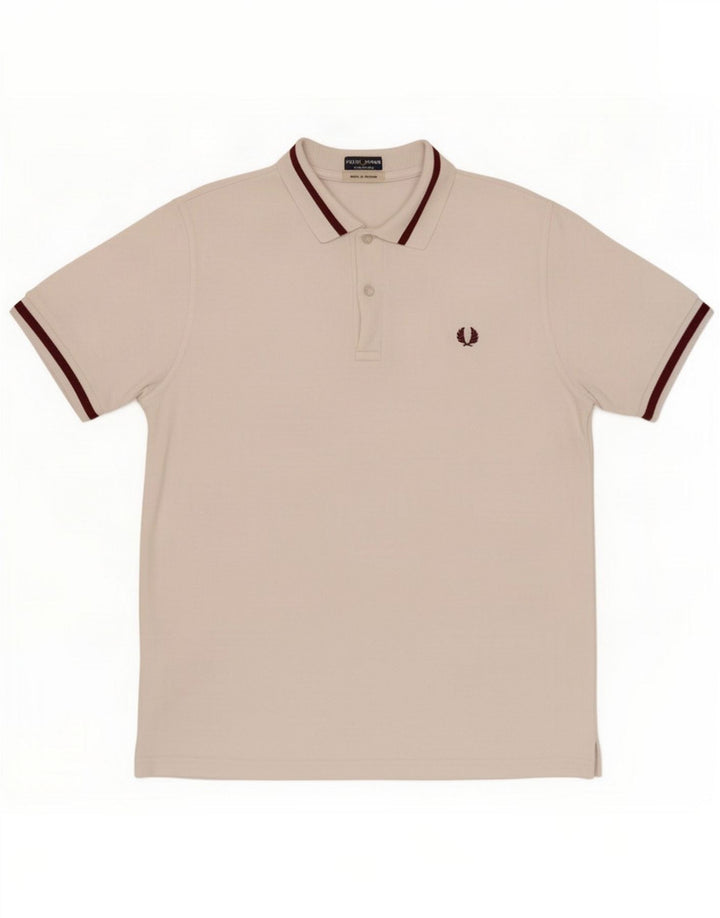Fred Perry Mens Polo Shirt Small White Cotton