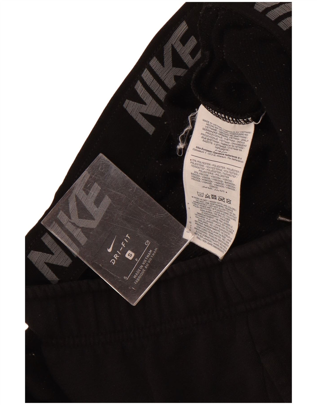 Nike Mens Dri Fit Tracksuit Trousers Joggers Small Black Polyester