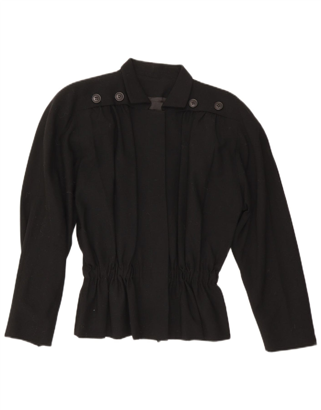 Erreuno Womens Blazer Jacket EU 40 Medium Black Wool