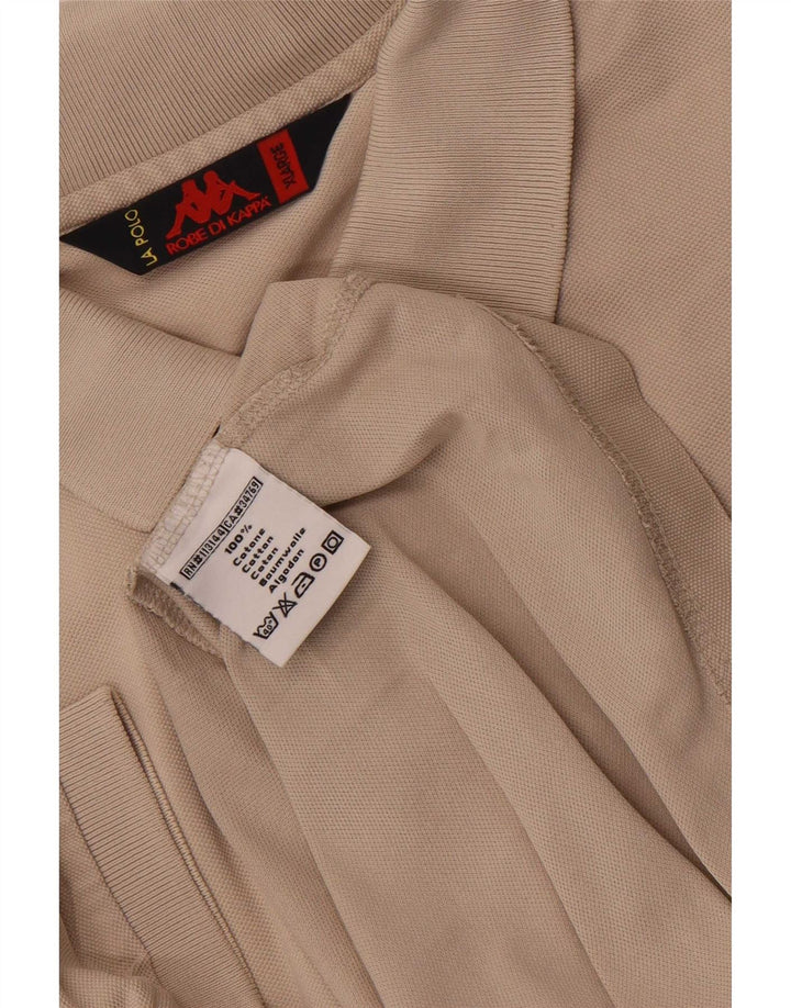 Kappa Mens Polo Shirt XL Beige Cotton