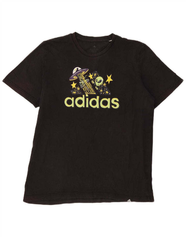 Adidas Mens Graphic T-Shirt Top Large Black