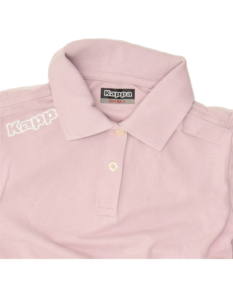 KAPPA Womens Graphic Polo Shirt UK 10 Small Pink Cotton | Vintage Kappa | Thrift | Second-Hand Kappa | Used Clothing | Messina Hembry 