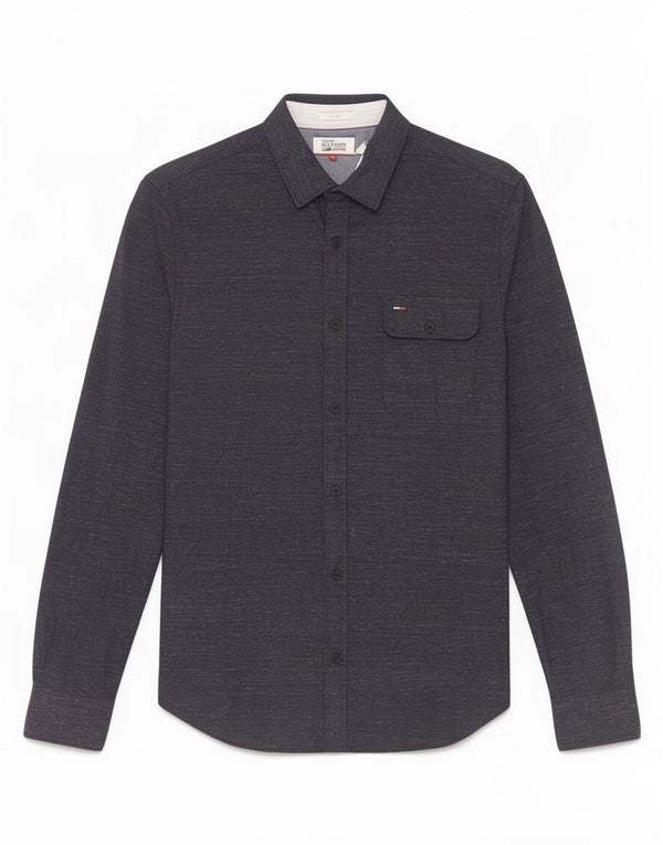 Tommy Hilfiger Mens Shirt XS Navy Blue Flecked Cotton