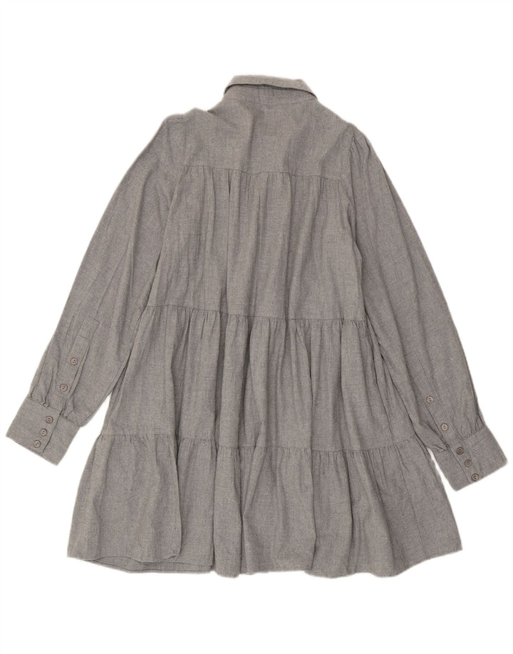 Zara Womens Oversized Shirt Dress UK 6 XS Grey