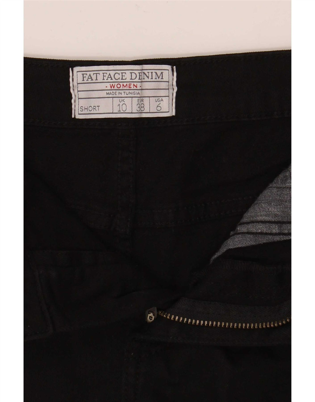 Fat Face Womens Denim Shorts UK 10 Small W27 Black