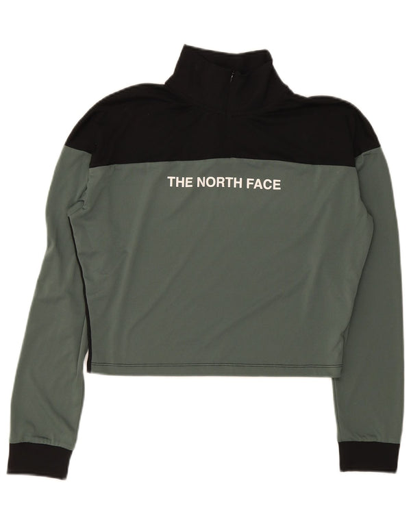 The North Face Womens Graphic Pullover Tracksuit Top UK 14 Medium Khaki