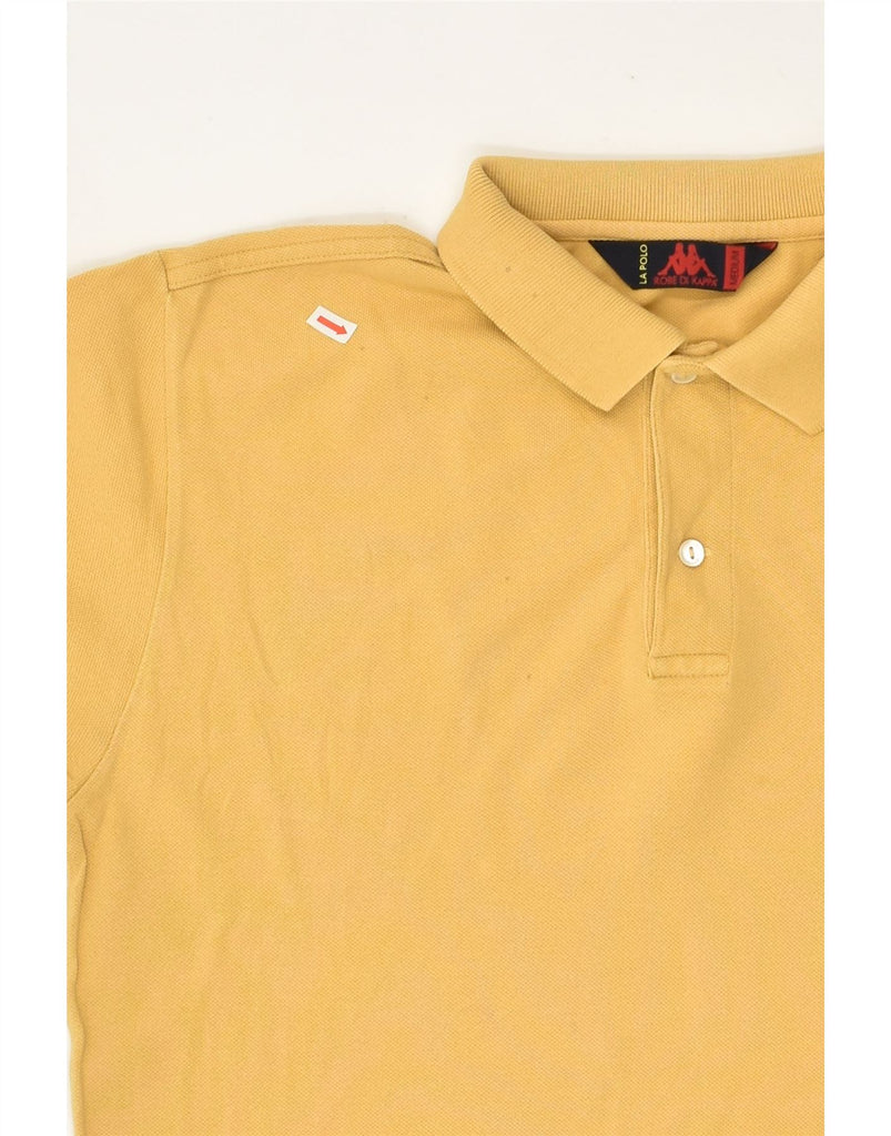 KAPPA Mens Polo Shirt Medium Yellow Cotton | Vintage Kappa | Thrift | Second-Hand Kappa | Used Clothing | Messina Hembry 