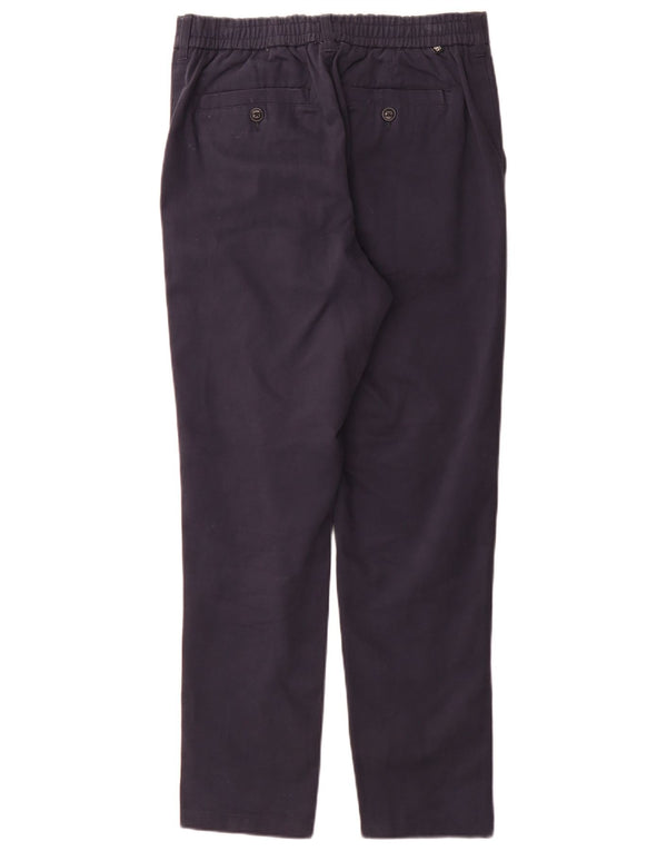 Ted Baker Mens High Waist Tapered Chino Trousers W32 L30 Navy Blue Cotton