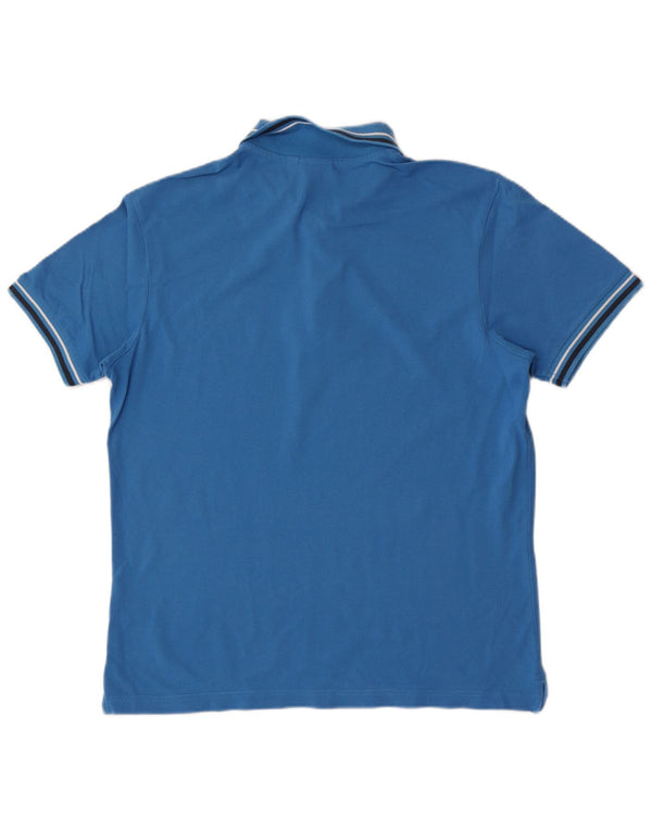Diadora Mens Polo Shirt Large Blue Cotton