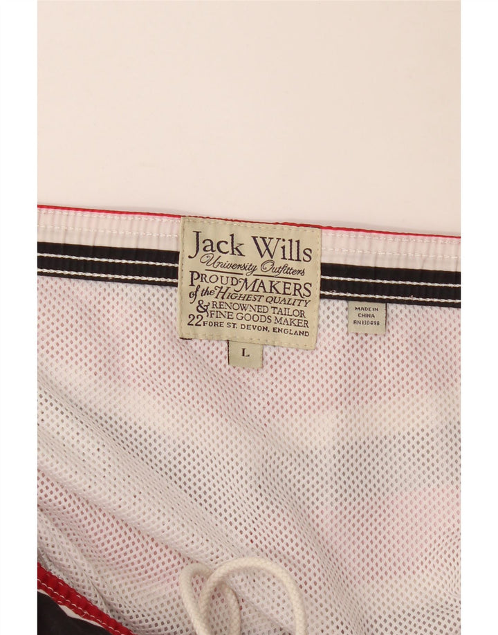 Jack Wills Mens Swimming Shorts Large Red Striped
