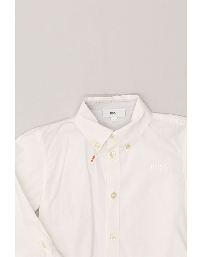 HUGO BOSS Boys Shirt 2-3 Years White | Vintage Hugo Boss | Thrift | Second-Hand Hugo Boss | Used Clothing | Messina Hembry 