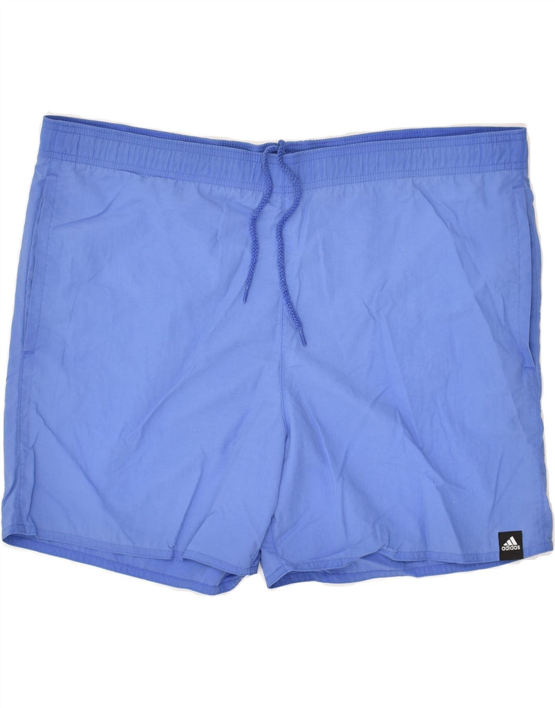 ADIDAS Mens Sport Shorts Large Blue Polyester | Vintage Adidas | Thrift | Second-Hand Adidas | Used Clothing | Messina Hembry 