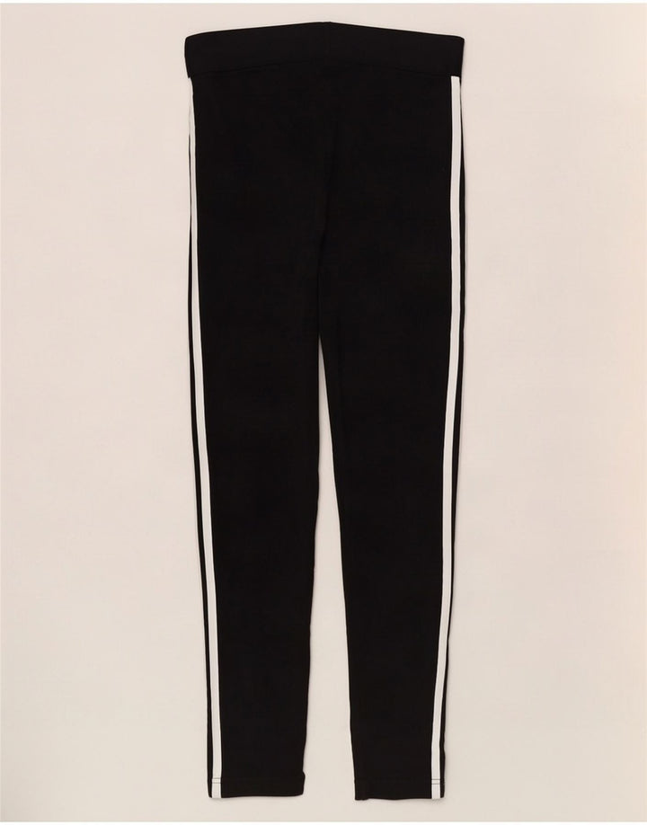 Adidas Womens Leggings UK 12/14 Medium Black Cotton